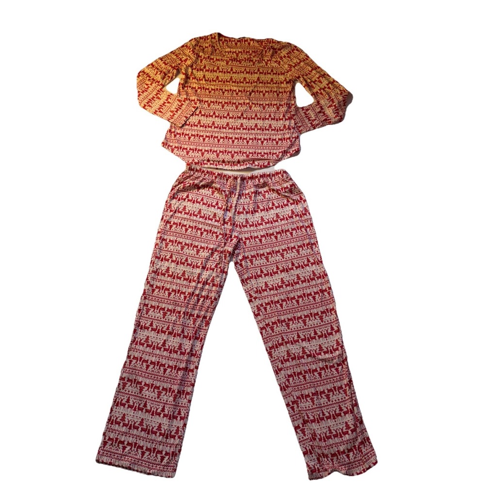 Count The Stars Red Reindeer Christmas Pajamas Women's Medium